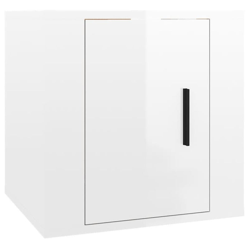 vidaXL Wall Mounted TV Cabinets 2 pcs High Gloss White 40x34.5x40 cm