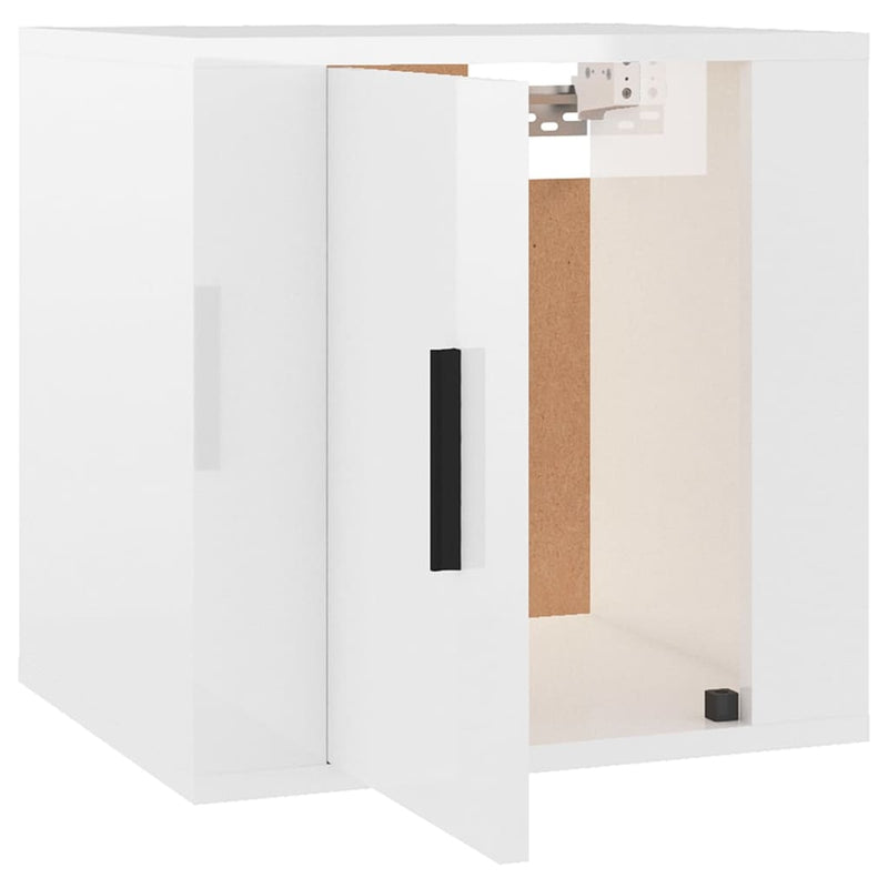 vidaXL Wall Mounted TV Cabinets 2 pcs High Gloss White 40x34.5x40 cm