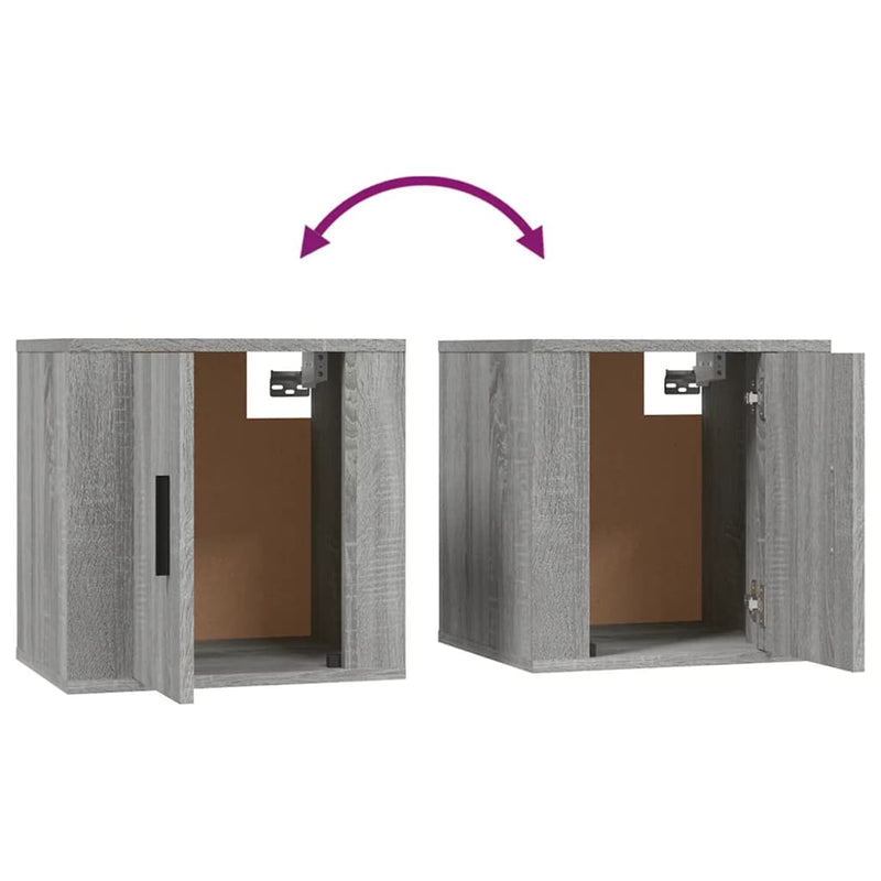 vidaXL Wall Mounted TV Cabinets 2 pcs Grey Sonoma 40x34.5x40 cm