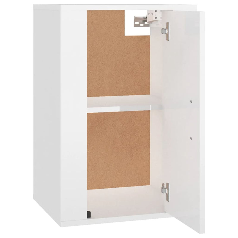 vidaXL Wall Mounted TV Cabinet High Gloss White 40x34.5x60 cm