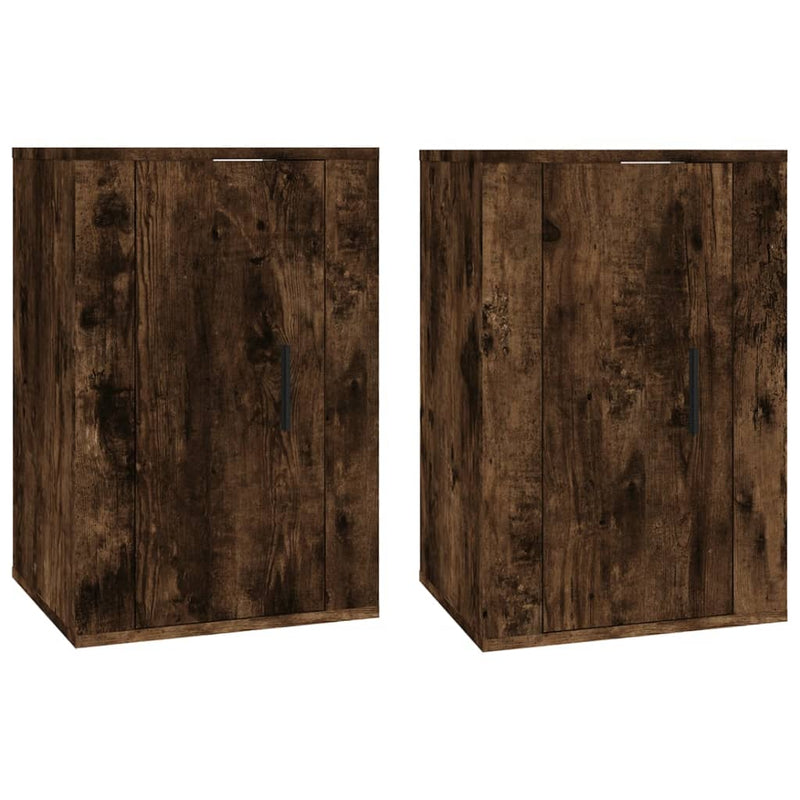 vidaXL Wall Mounted TV Cabinets 2 pcs Smoked Oak 40x34.5x60 cm