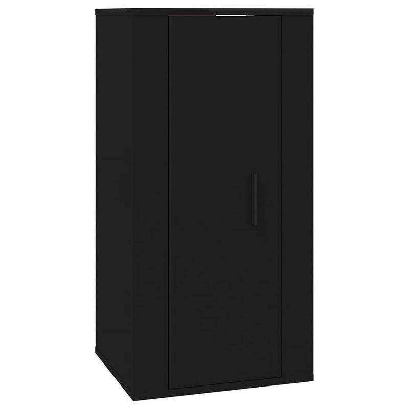 vidaXL Wall Mounted TV Cabinet Black 40x34.5x80 cm