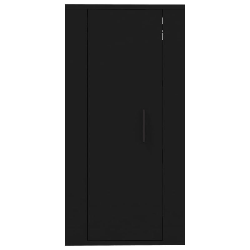 vidaXL Wall Mounted TV Cabinet Black 40x34.5x80 cm