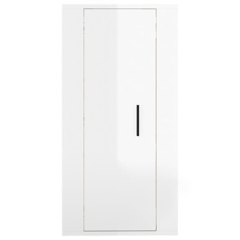 vidaXL Wall Mounted TV Cabinet High Gloss White 40x34.5x80 cm