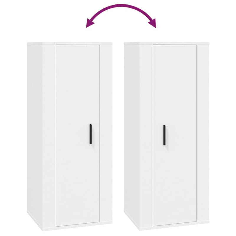 vidaXL Wall Mounted TV Cabinet White 40x34.5x100 cm