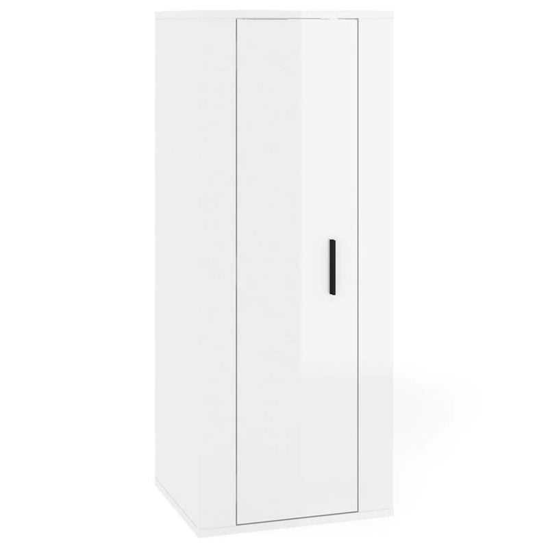 vidaXL Wall Mounted TV Cabinet High Gloss White 40x34.5x100 cm