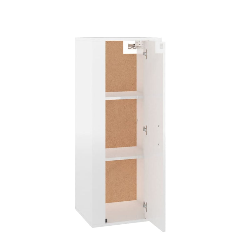 vidaXL Wall Mounted TV Cabinet High Gloss White 40x34.5x100 cm