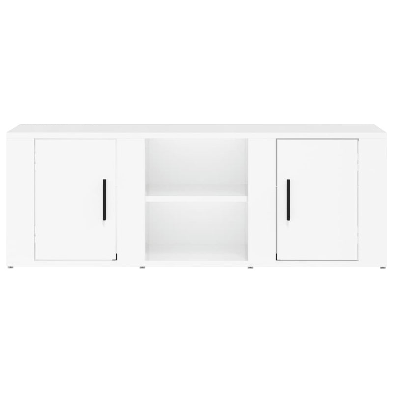 TV Cabinet High Gloss White 100x31.5x35 cm Engineered Wood