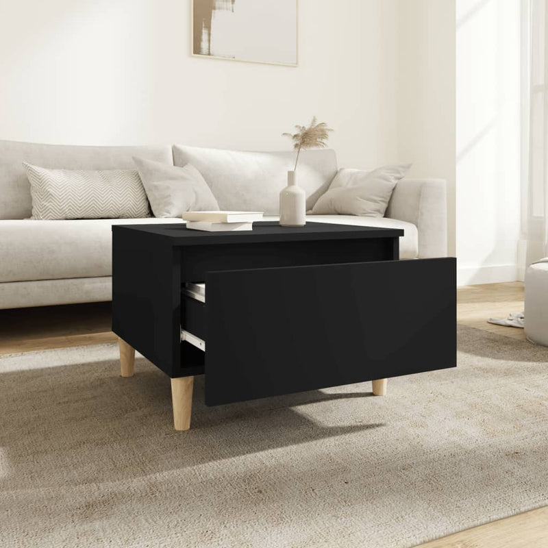 vidaXL Side Tables 2 pcs Black 50x46x35 cm Engineered Wood