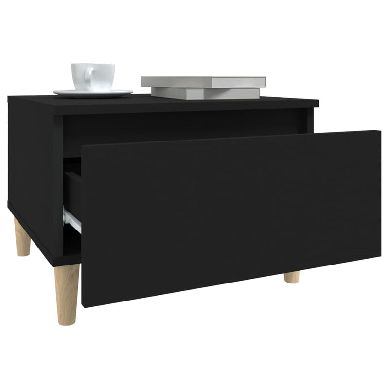 vidaXL Side Tables 2 pcs Black 50x46x35 cm Engineered Wood