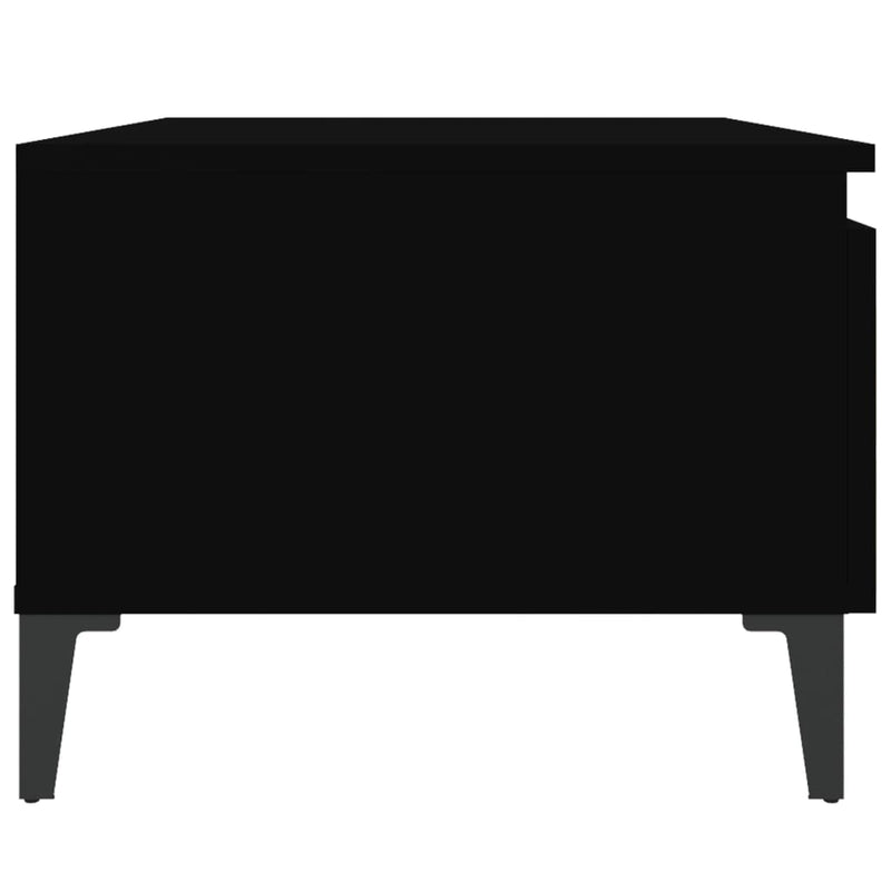 vidaXL Side Tables 2 pcs Black 50x46x35 cm Engineered Wood