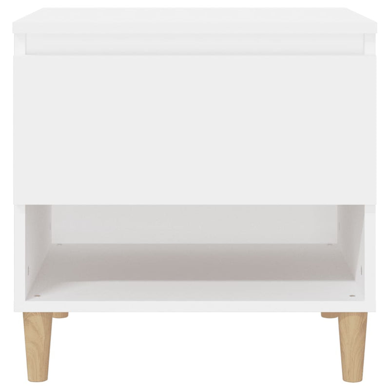 vidaXL Bedside Table White 50x46x50 cm Engineered Wood