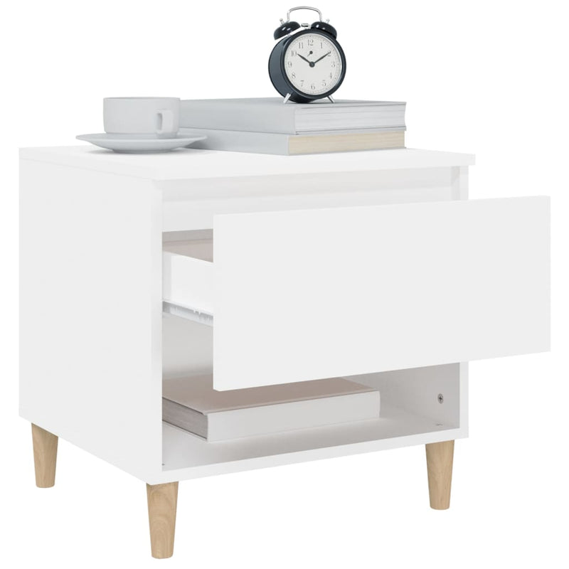 vidaXL Bedside Tables 2 pcs White 50x46x50 cm Engineered Wood