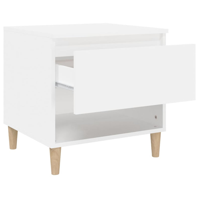 vidaXL Bedside Tables 2 pcs White 50x46x50 cm Engineered Wood