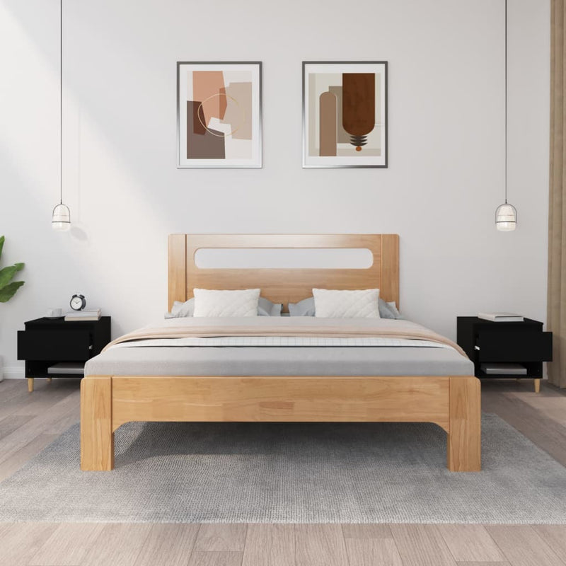 vidaXL Bedside Tables 2 pcs Black 50x46x50 cm Engineered Wood