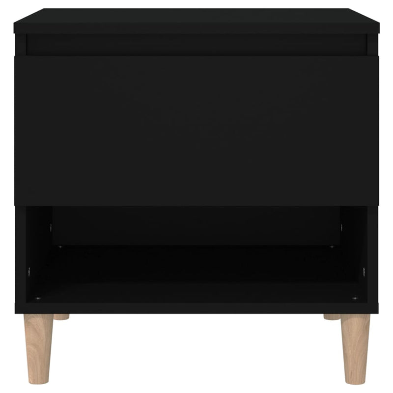 vidaXL Bedside Tables 2 pcs Black 50x46x50 cm Engineered Wood