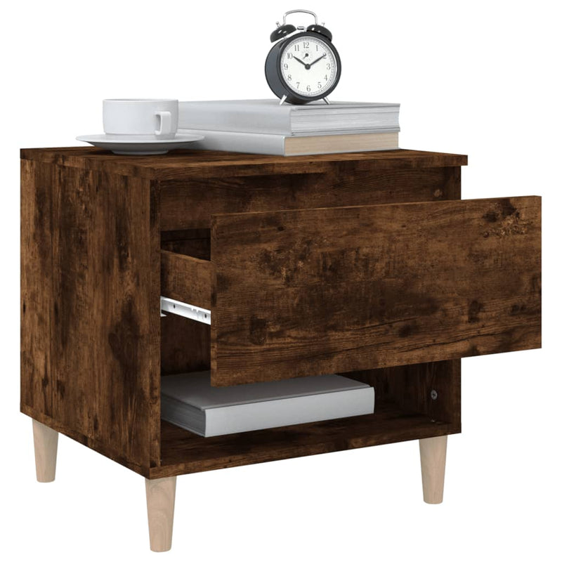 vidaXL Bedside Tables 2 pcs Smoked Oak 50x46x50 cm Engineered Wood
