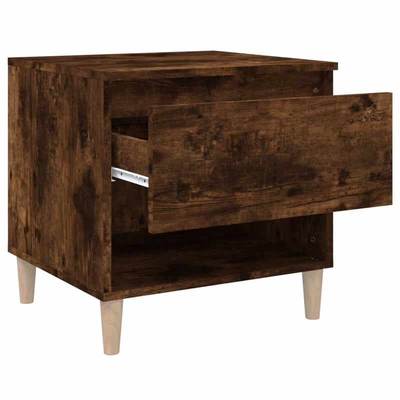 vidaXL Bedside Tables 2 pcs Smoked Oak 50x46x50 cm Engineered Wood