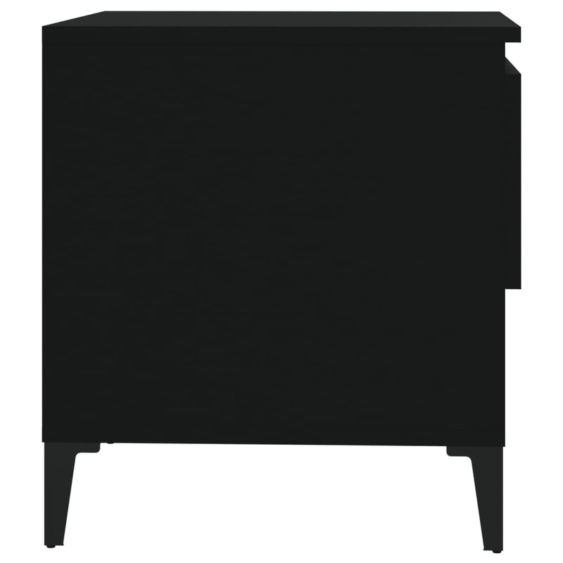 vidaXL Side Tables 2 pcs Black 50x46x50 cm Engineered Wood