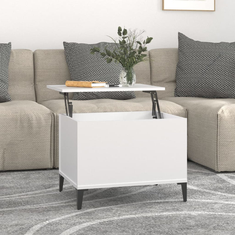 vidaXL Coffee Table White 60x44.5x45 cm Engineered Wood