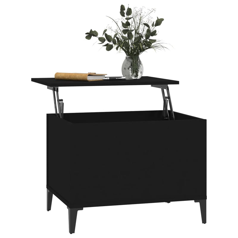 vidaXL Coffee Table Black 60x44.5x45 cm Engineered Wood