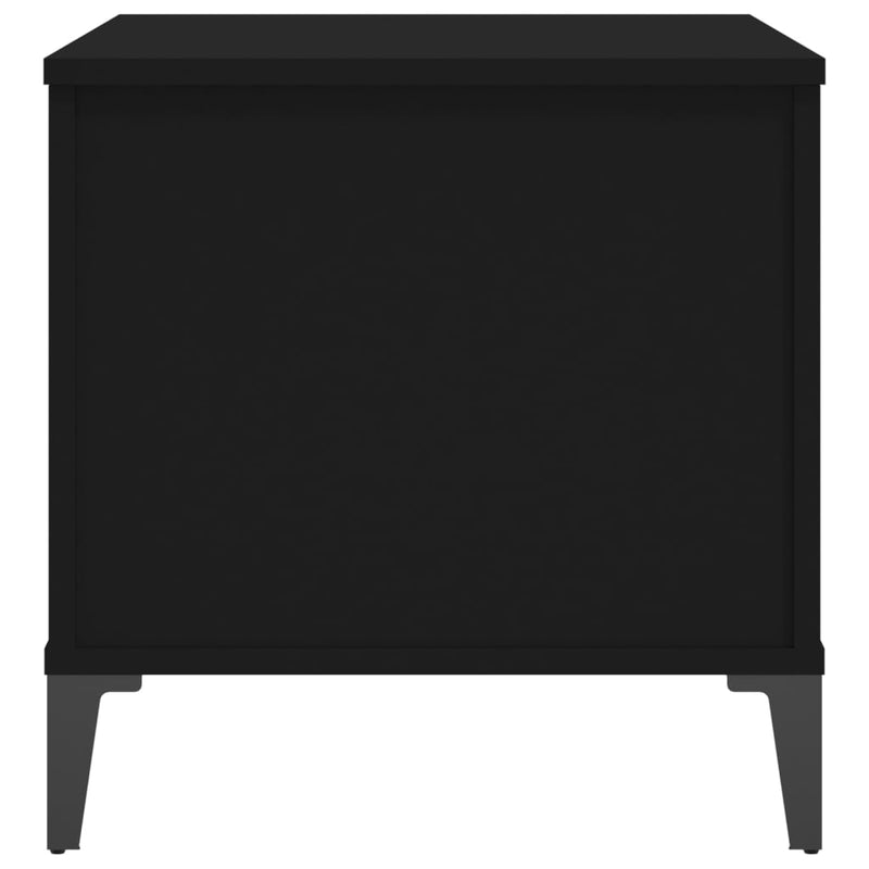 vidaXL Coffee Table Black 60x44.5x45 cm Engineered Wood