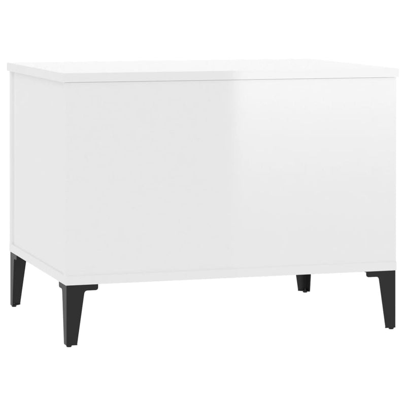 vidaXL Coffee Table High Gloss White 60x44.5x45 cm Engineered Wood