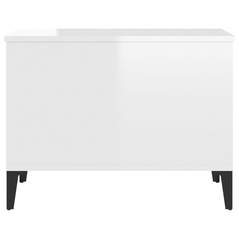 vidaXL Coffee Table High Gloss White 60x44.5x45 cm Engineered Wood