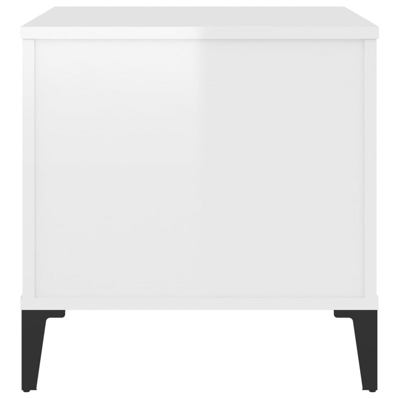 vidaXL Coffee Table High Gloss White 60x44.5x45 cm Engineered Wood