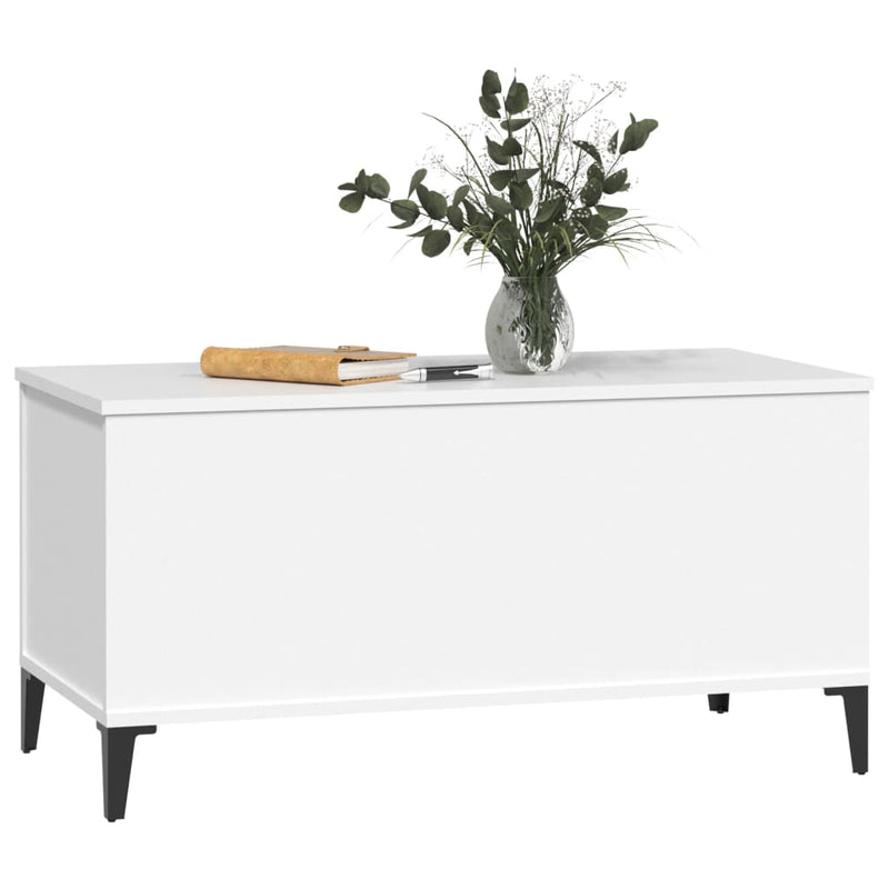 vidaXL Coffee Table White 90x44.5x45 cm Engineered Wood