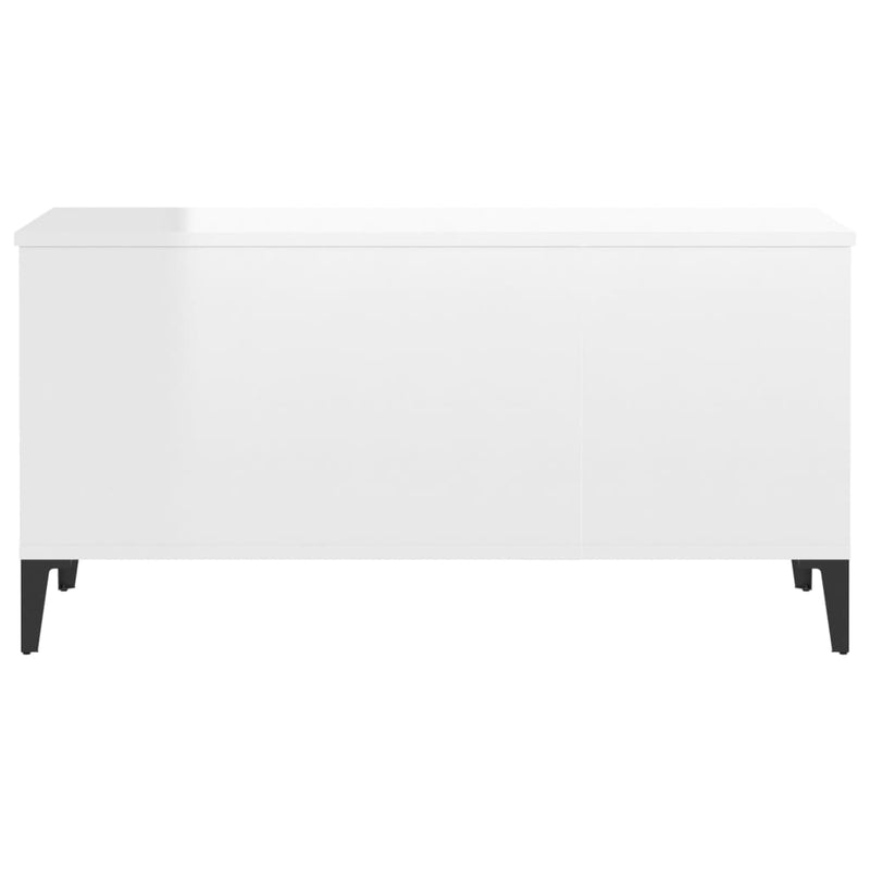 vidaXL Coffee Table High Gloss White 90x44.5x45 cm Engineered Wood