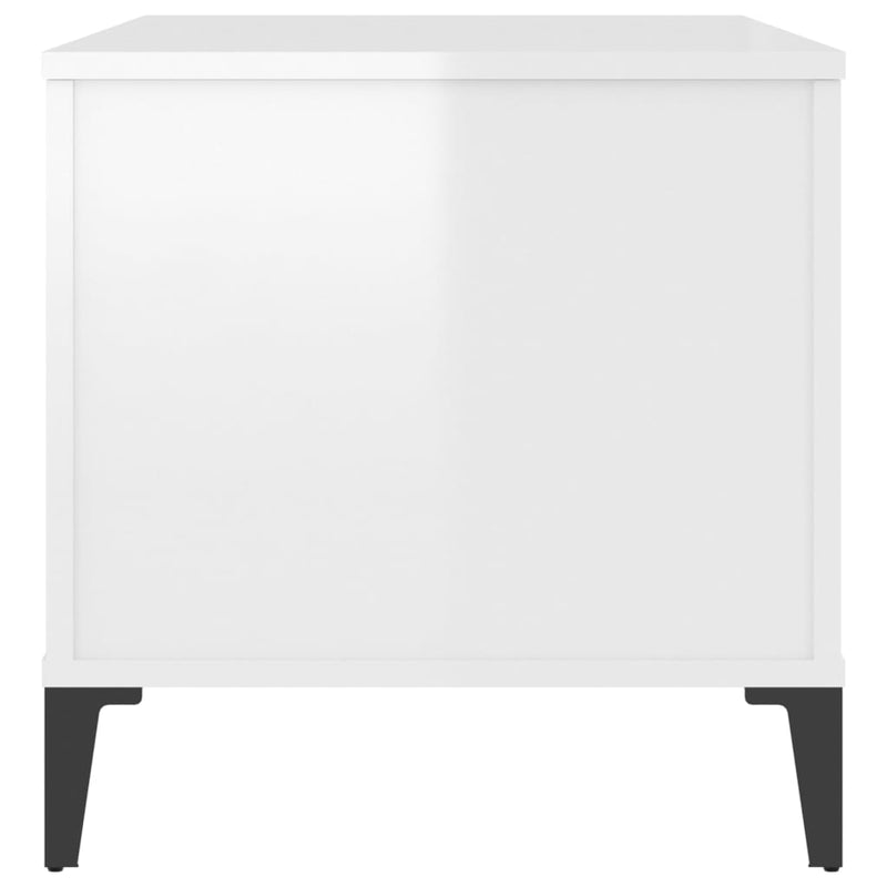 vidaXL Coffee Table High Gloss White 90x44.5x45 cm Engineered Wood