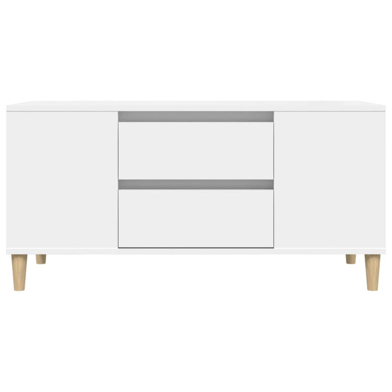 vidaXL TV Cabinet White 102x44.5x50 cm Engineered Wood