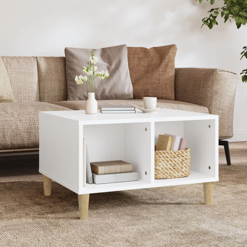 vidaXL Coffee Table White 60x50x36.5 cm Engineered Wood