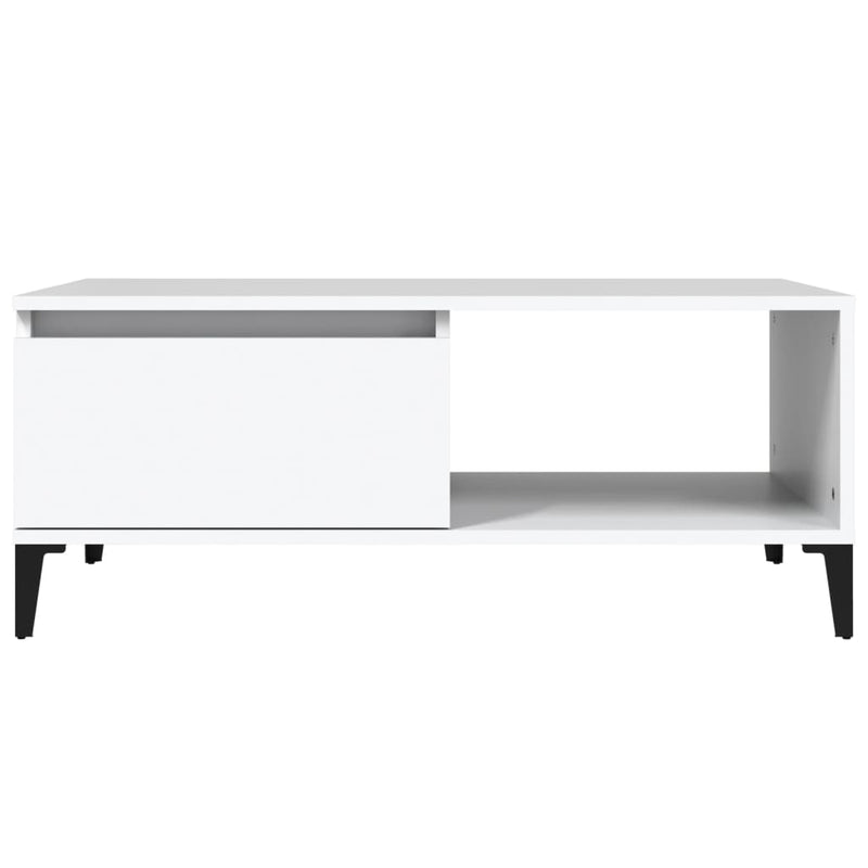 vidaXL Coffee Table White 90x50x36.5 cm Engineered Wood