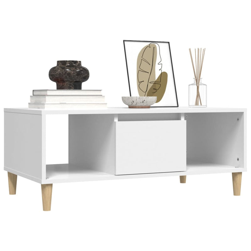 vidaXL Coffee Table White 90x50x36.5 cm Engineered Wood