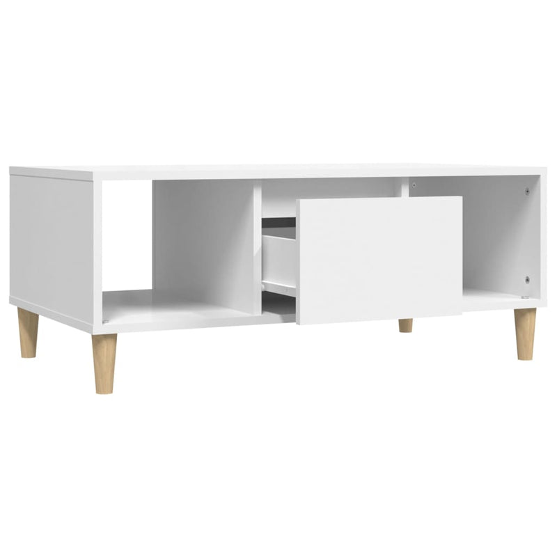 vidaXL Coffee Table White 90x50x36.5 cm Engineered Wood