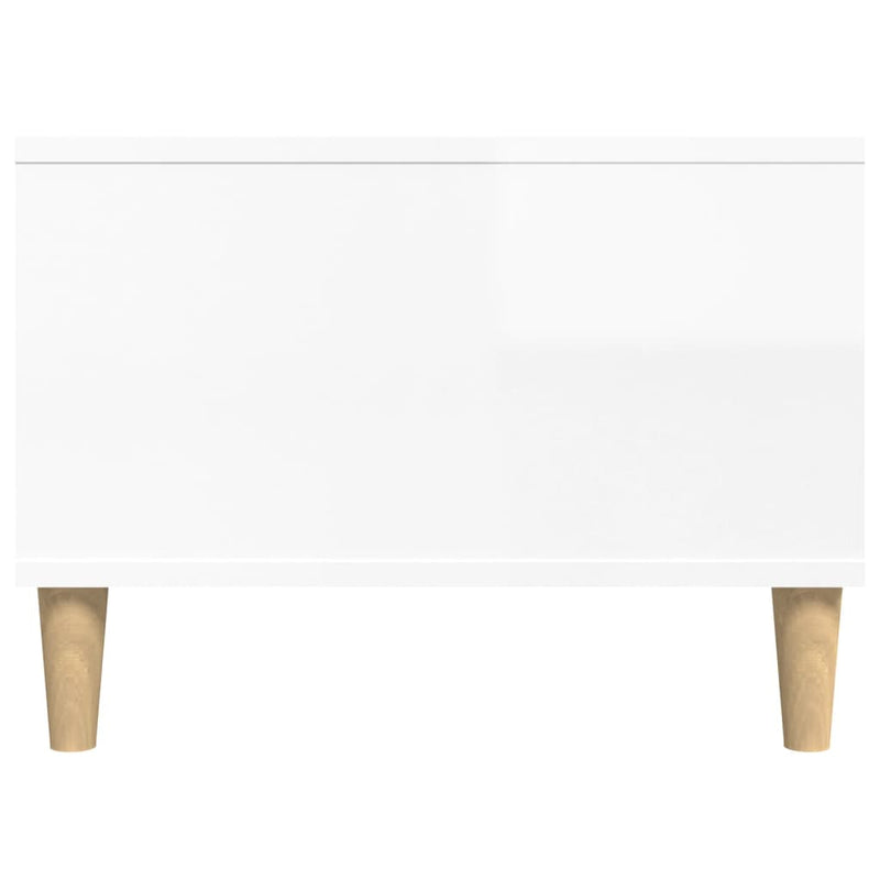 vidaXL Coffee Table High Gloss White 90x50x36.5 cm Engineered Wood