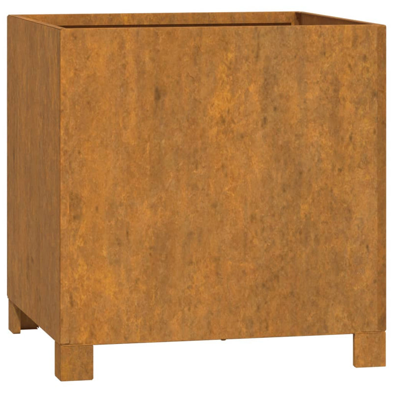 vidaXL Planters with Legs 2 pcs Rusty 42x40x43 cm Corten Steel