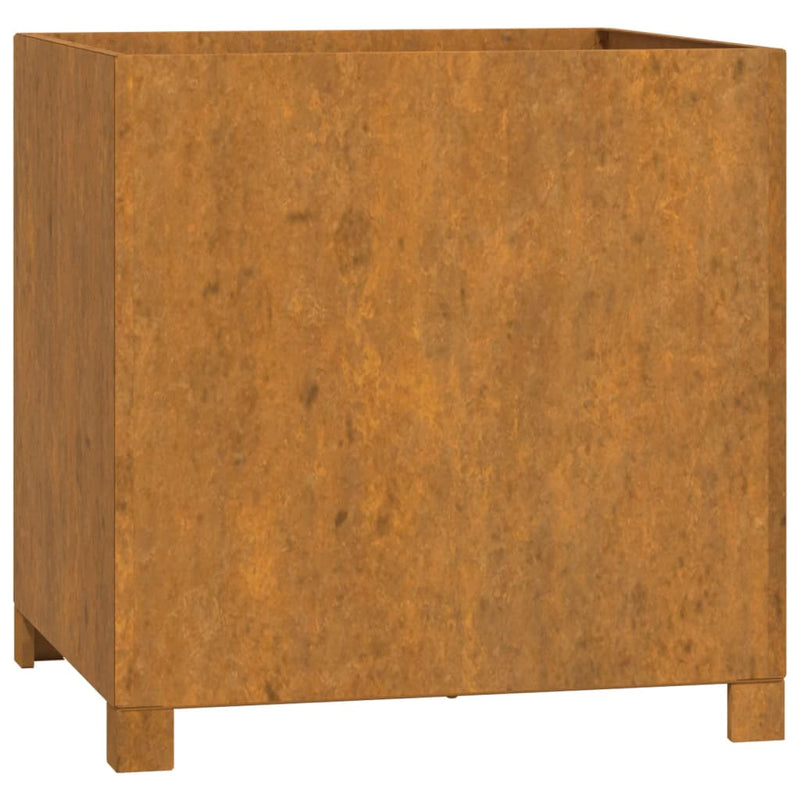 vidaXL Planters with Legs 2 pcs Rusty 50x50x50 cm Corten Steel