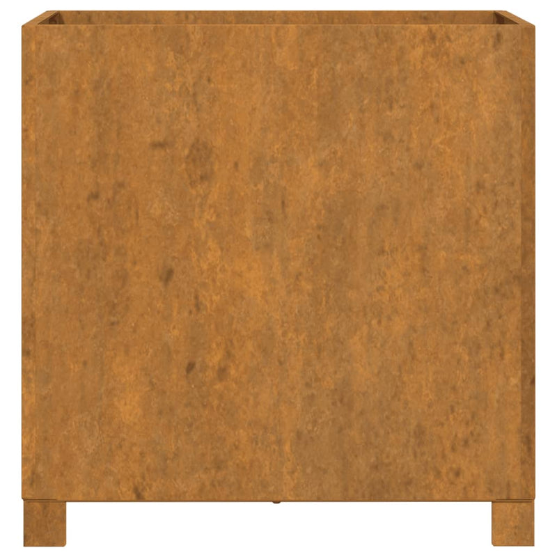 vidaXL Planters with Legs 2 pcs Rusty 50x50x50 cm Corten Steel