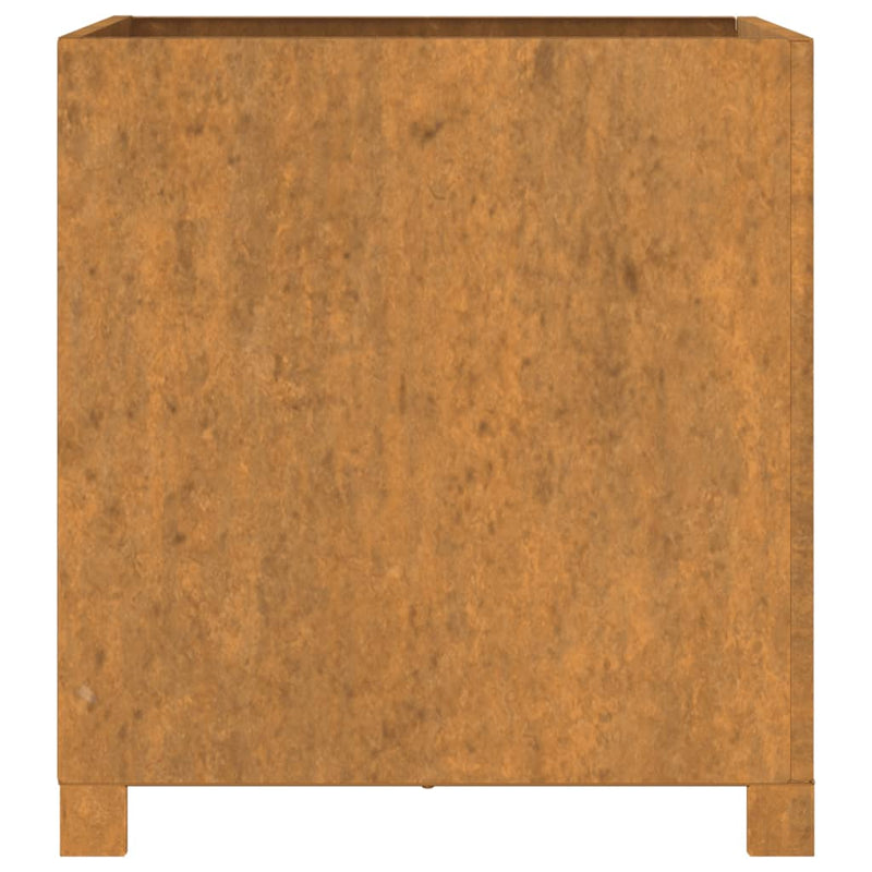vidaXL Planters with Legs 2 pcs Rusty 50x50x50 cm Corten Steel