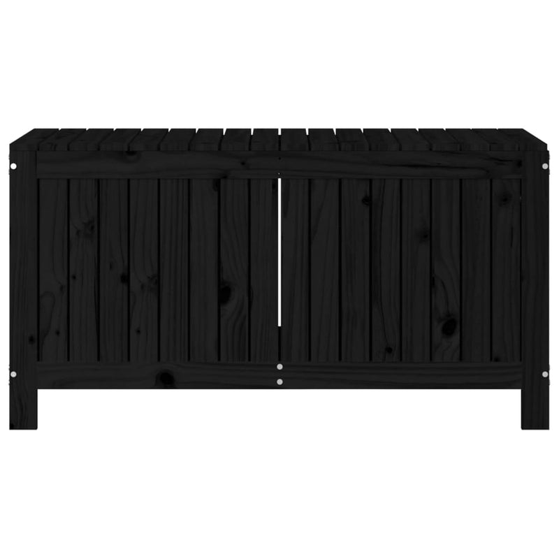 vidaXL Garden Storage Box Black 115x49x60 cm Solid Wood Pine