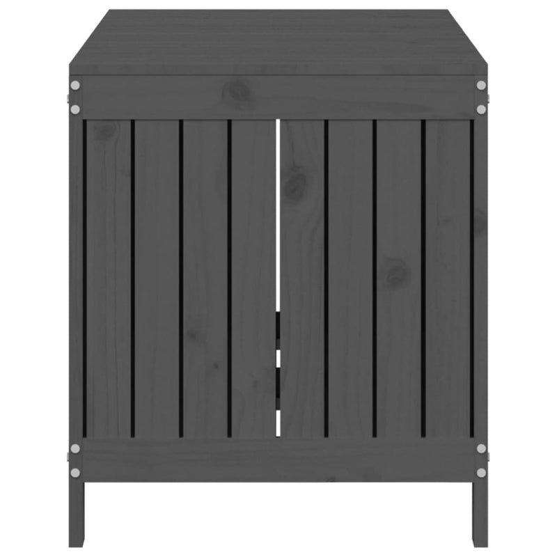 vidaXL Garden Storage Box Grey 121x55x64 cm Solid Wood Pine