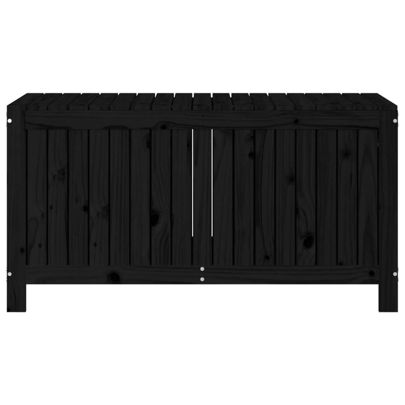 vidaXL Garden Storage Box Black 121x55x64 cm Solid Wood Pine