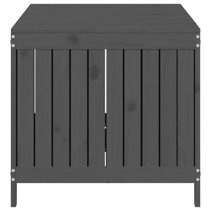 vidaXL Garden Storage Box Grey 147x68x64 cm Solid Wood Pine
