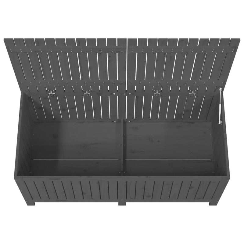 vidaXL Garden Storage Box Grey 147x68x64 cm Solid Wood Pine