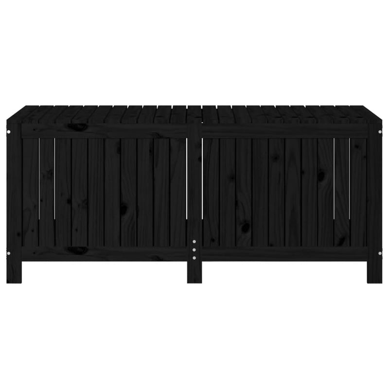 vidaXL Garden Storage Box Black 147x68x64 cm Solid Wood Pine