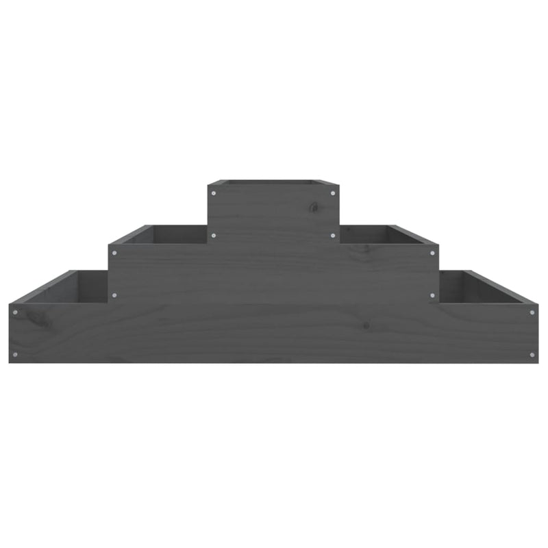 vidaXL Planter Grey 80x80x27 cm Solid Wood Pine