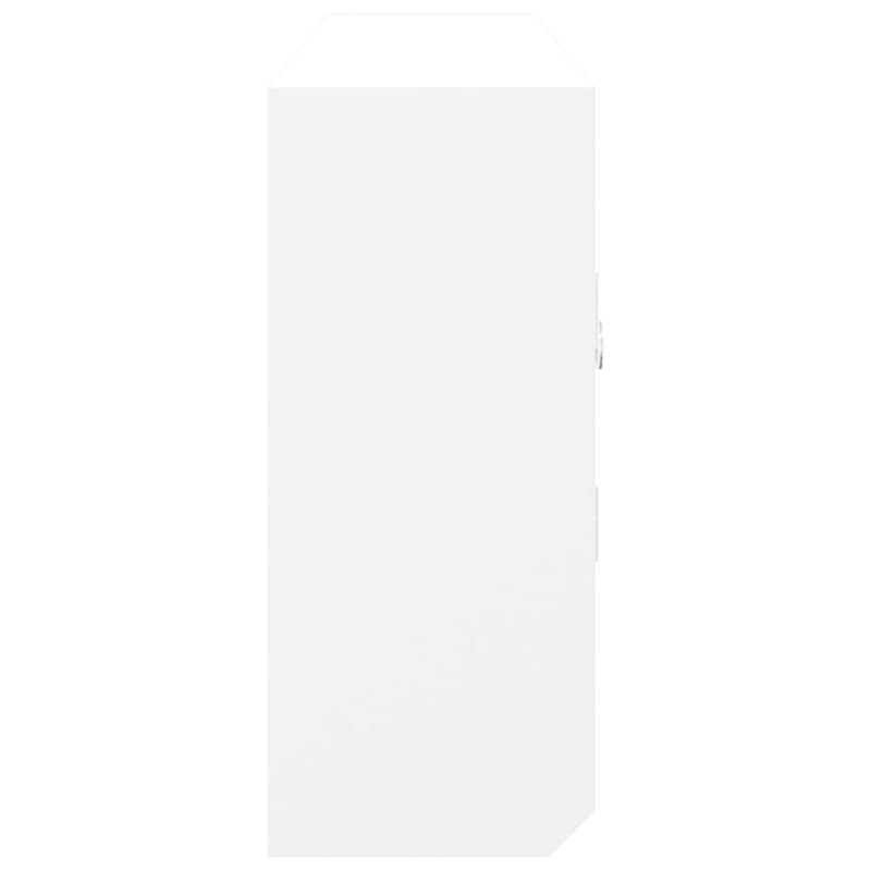 vidaXL Key Cabinet White 40x8.5x20 cm Engineered Wood&Steel